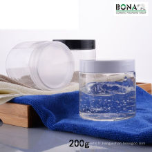 200 ml Pet Clear Jar avec bouchon à vis en plastique